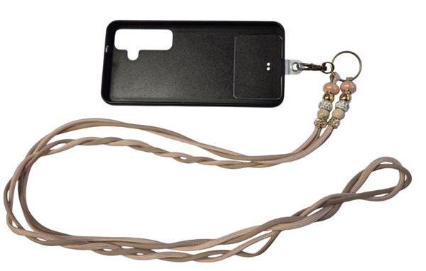 Telefoon koord lang bruin/beige