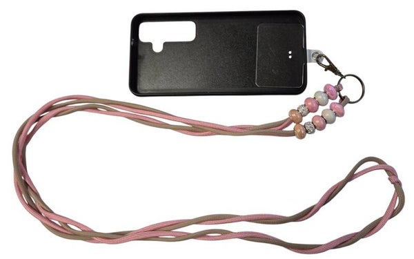 Telefoon koord lang lichtbruin/oud roze