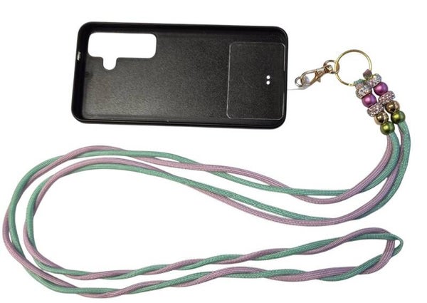 Telefoon koord lang mint/lila