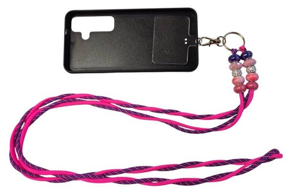 Telefoon koord lang neon roze/paars