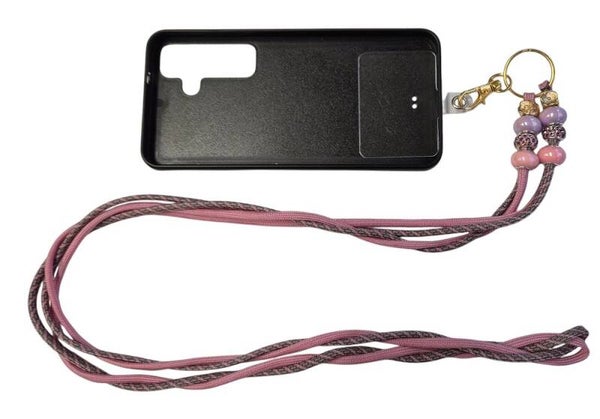 Telefoon koord lang oud roze/lila