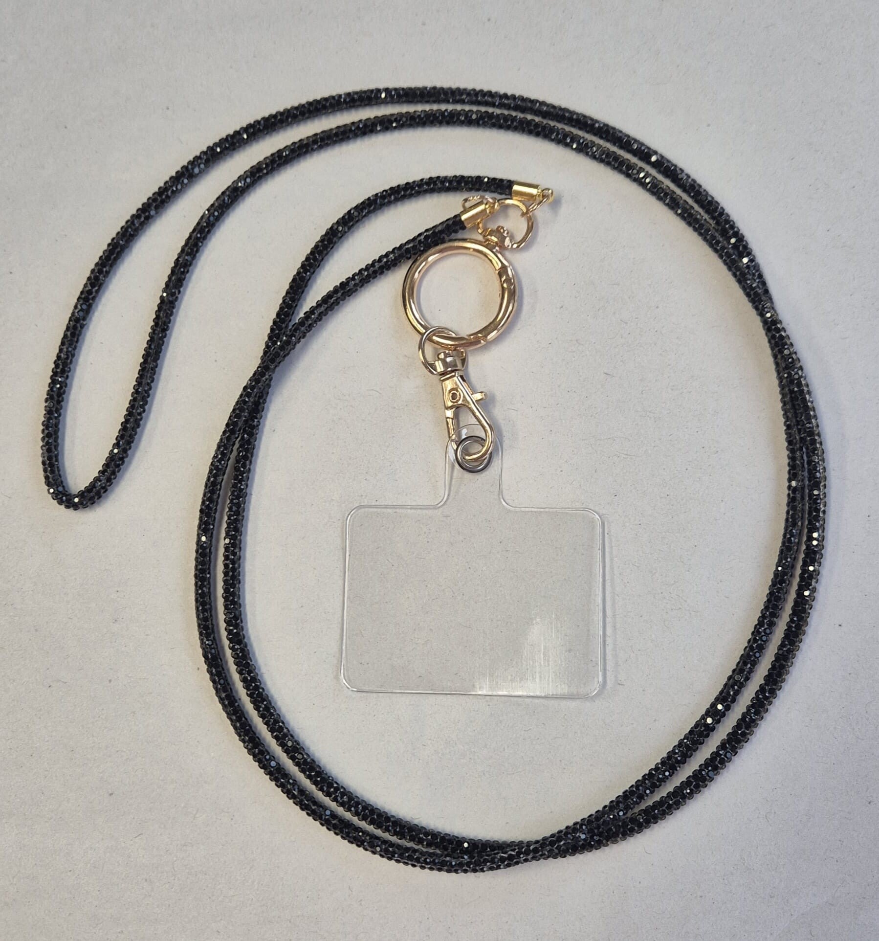 Telefoonkoord lang Zwart Strass
