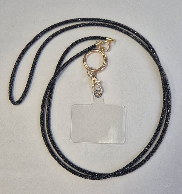 Telefoonkoord lang Zwart Strass
