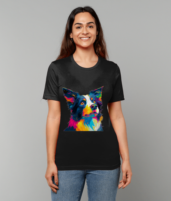 unisex border collie tshirt