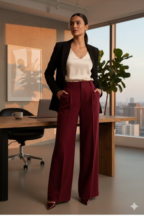 Le Pantalon Iconique : Ton allié taille haute, chic et élancé