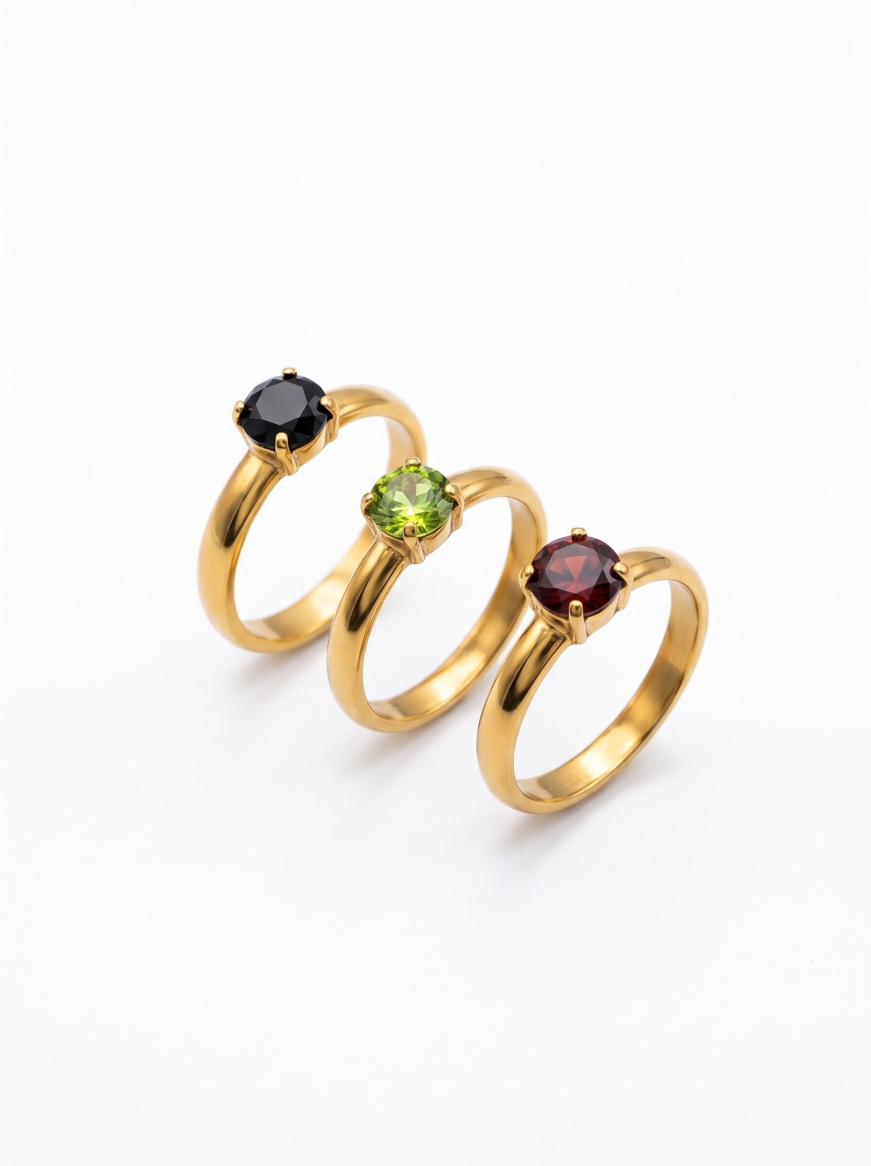 Bague Solitaire ambre taille 53/54