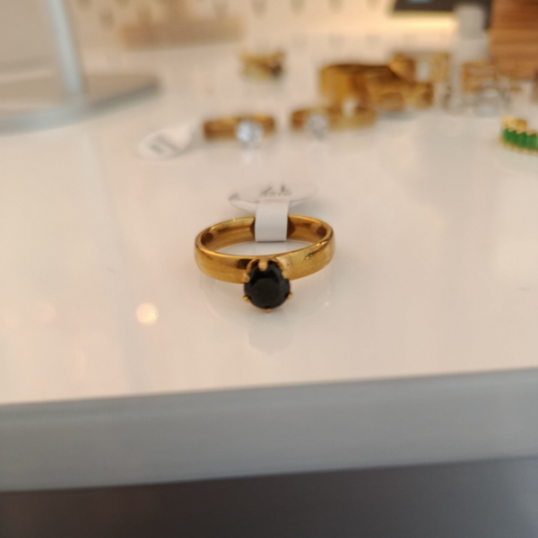 Bague Solitaire blanche taille 53/54