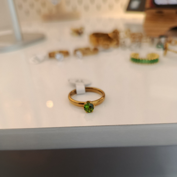 Bague Solitaire olive taille 53/54