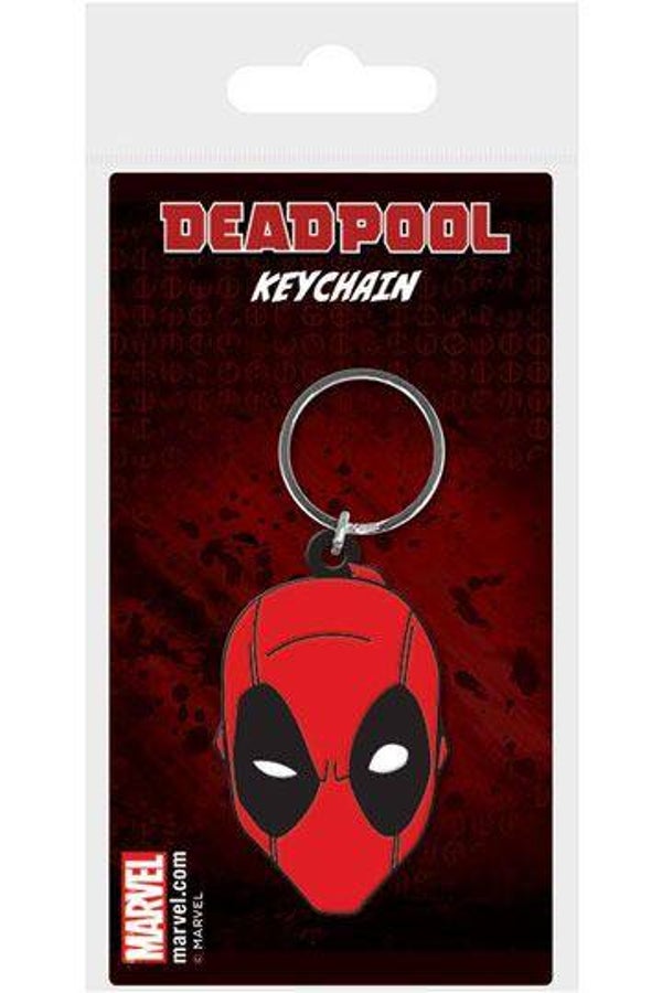 Marvel Comics Rubber Keychain Deadpool Face 6 cm