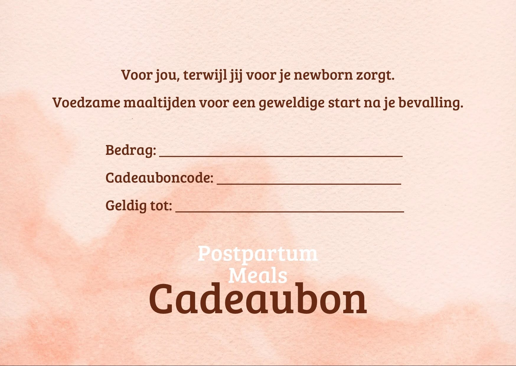 Cadeaubon nourish weekbox