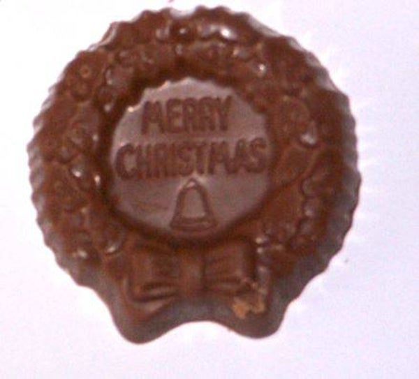 MERRY CHRISTMAS kransje melk chocolade