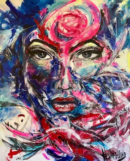 Abstract Modern Painting: OPEN MIND, Dutch Contemporary Artwork: Amber Houweling