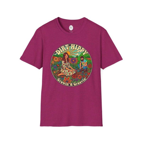 Dirt Hippy T-Shirt — 'Dirt Hippy: Growin' & Groovin' - Retro Psychedelic Tee