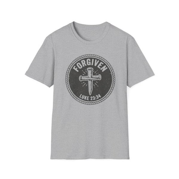 Forgiven Cross T-Shirt — Luke 23:34 Christian Faith Tee