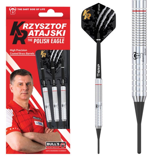 BULL'S Krzysztof Ratajski Brass Silver Soft Dart | 18 Gr.