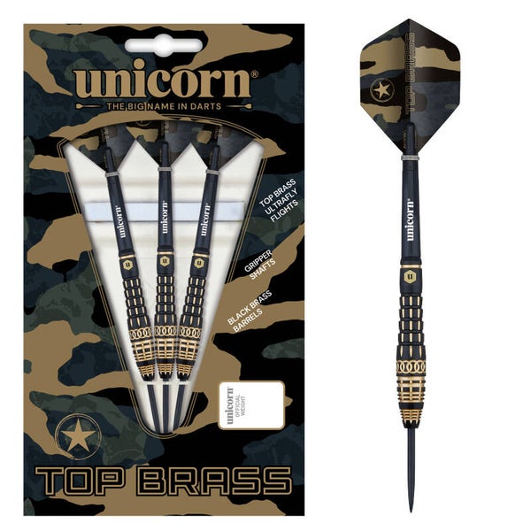 Unicorn Top Brass 4 Steel Darts | 20 Gr