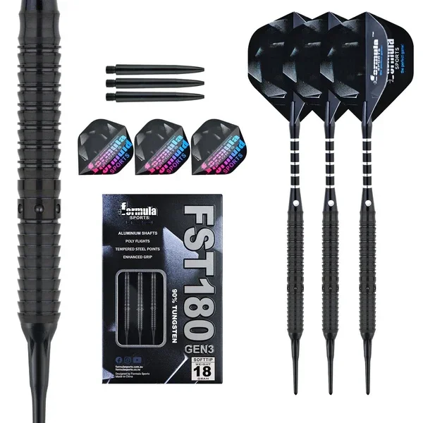 Formula FST180 Gen3 Black Tungsten Dart Softtip 18g