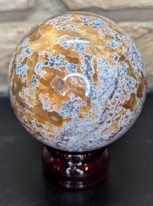 Mosagaat met carneool bol