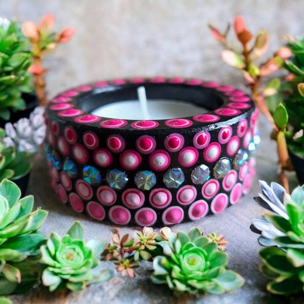 Waxinelichtje Roze 1