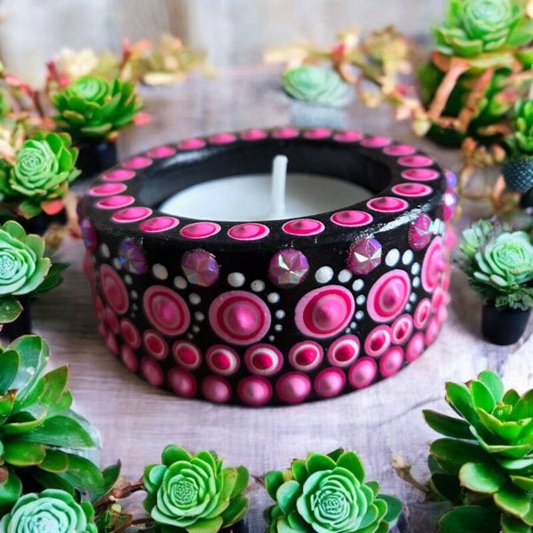 Waxinelichtje Roze 2