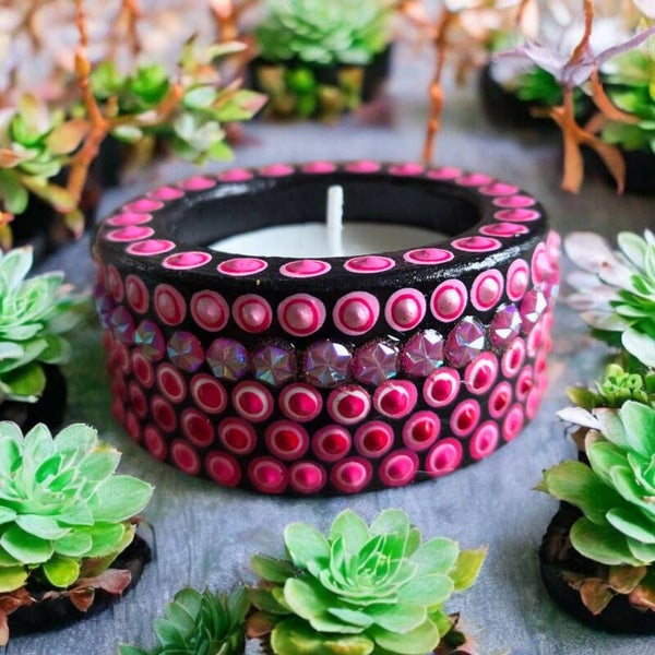 Waxinelichtje Roze