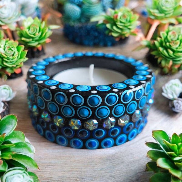 Waxinelichtje Blauw