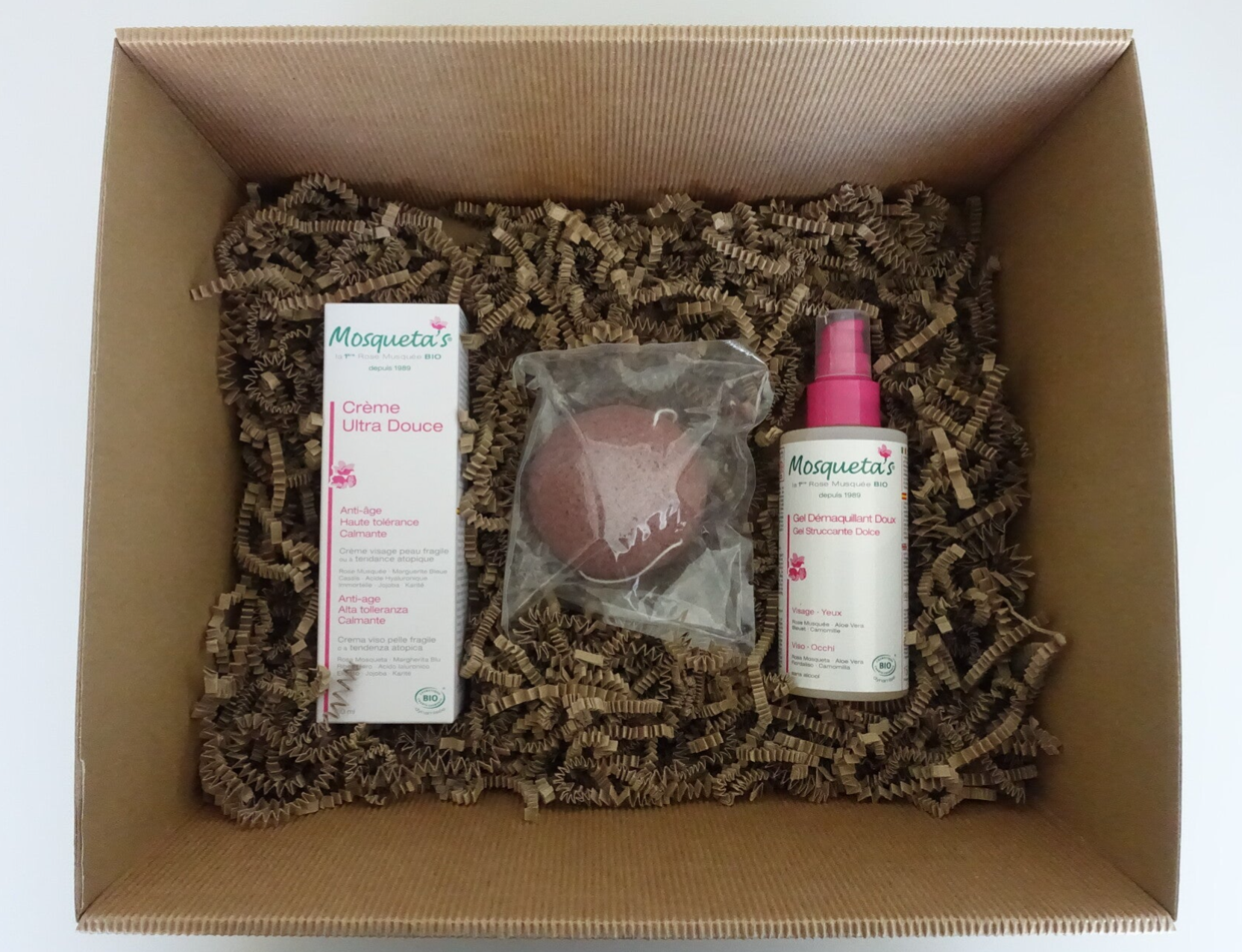 Zestaw prezentowy 4 - Krem do twarzy + Gąbka Konjac + Żel do twarzy