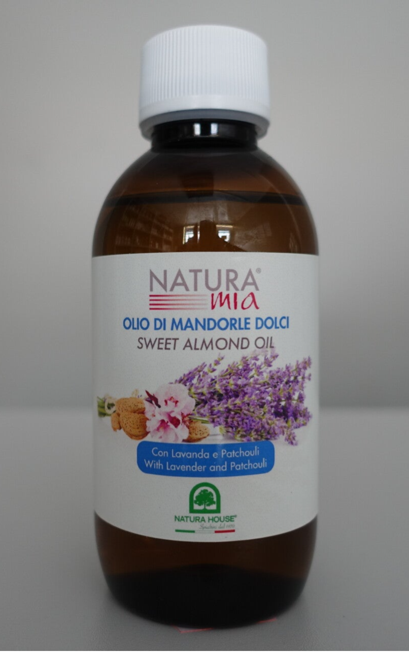 Olej migdałowy z ekstraktami lawendy i paczuli, 200ml