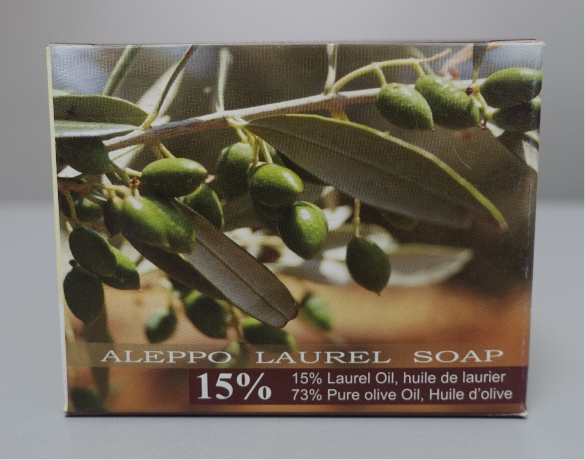 Mydło naturalne syryjskie Aleppo 15% - oliwa z oliwek i olej laurowy