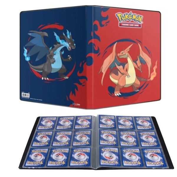 Binder 9-Pocket Pokemon- Mega Charizard X and Mega Charizard Y 180 Kaarten