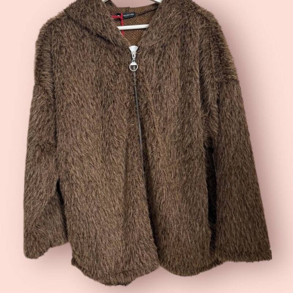 Fluffy Comfort Jacke - Schokobraun