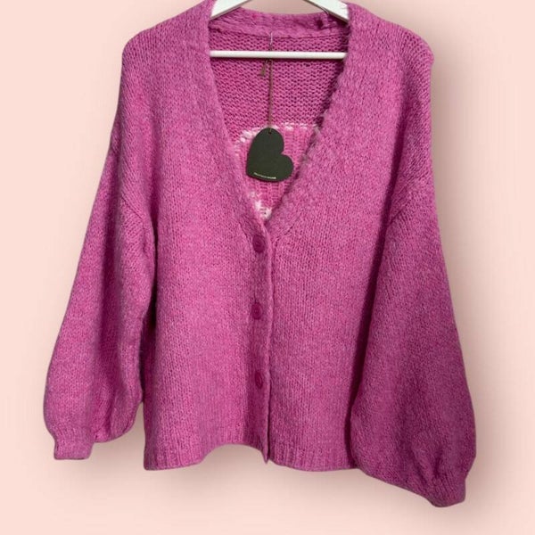Happy Vibes Cardigan – Pink Edition