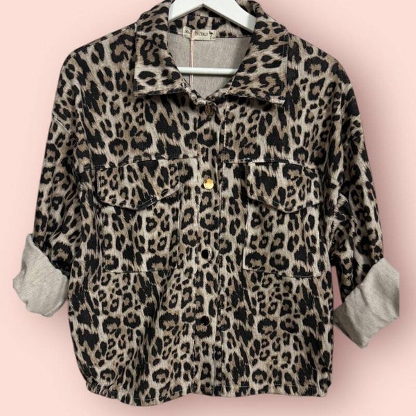 Wild Leopard Shirtjacket – Beige