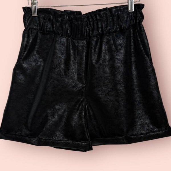 Classic Leather Shorts – Black