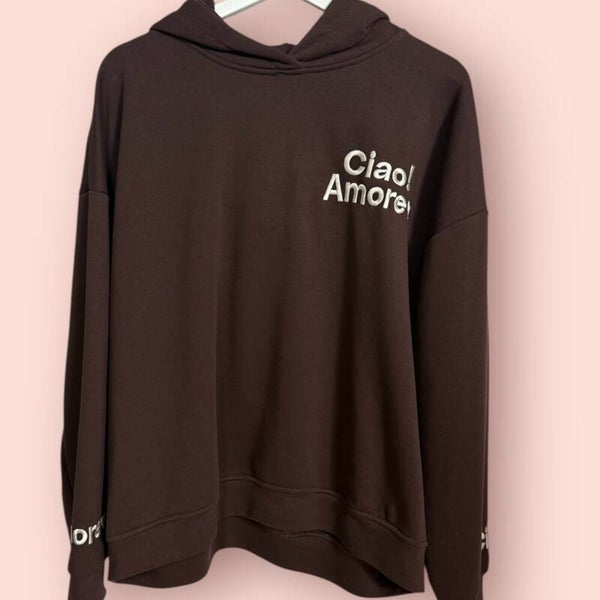 Ciao Amore Hoodie – Chocolate
