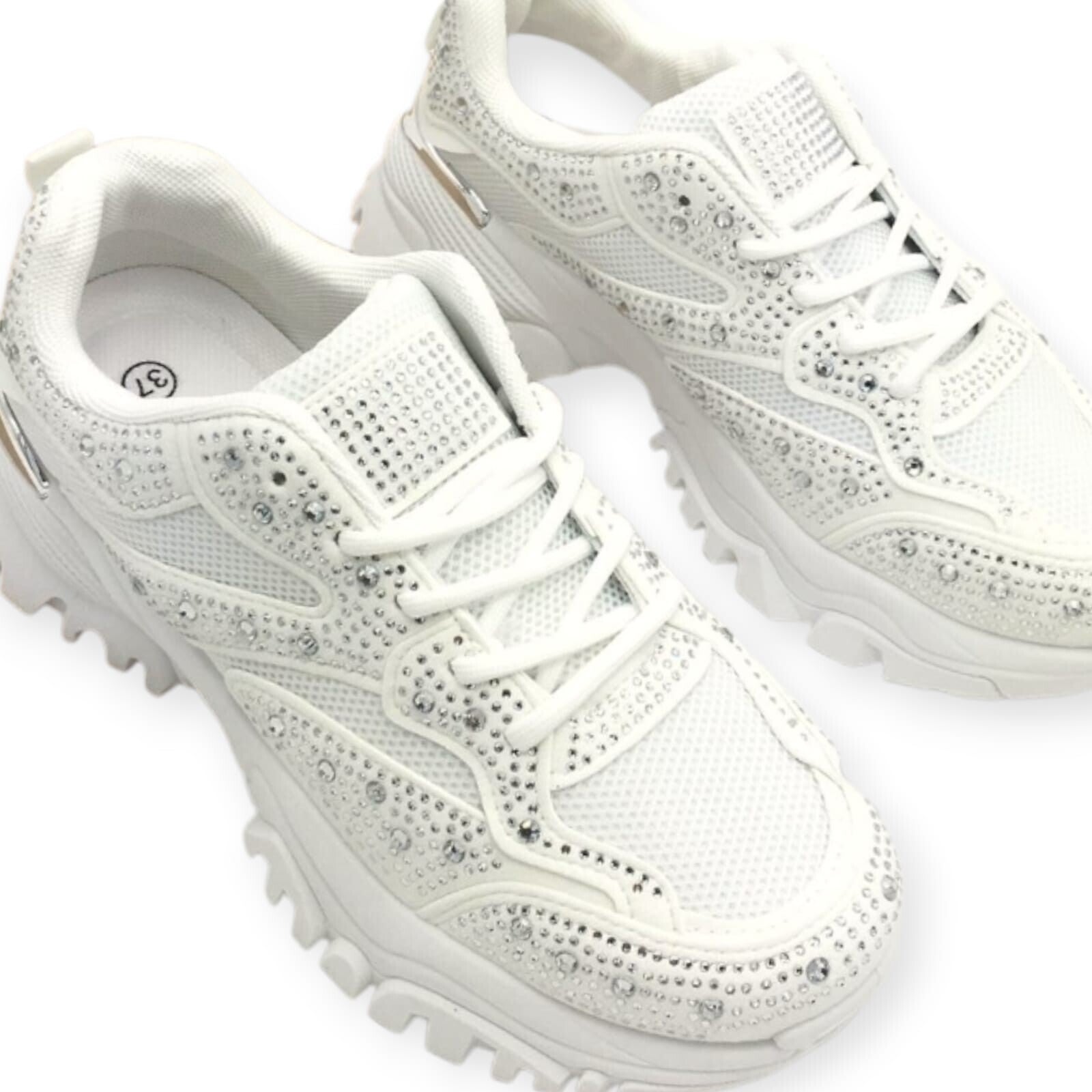 Glitzer Sneaker „Mila“ Weiß Gr. 36