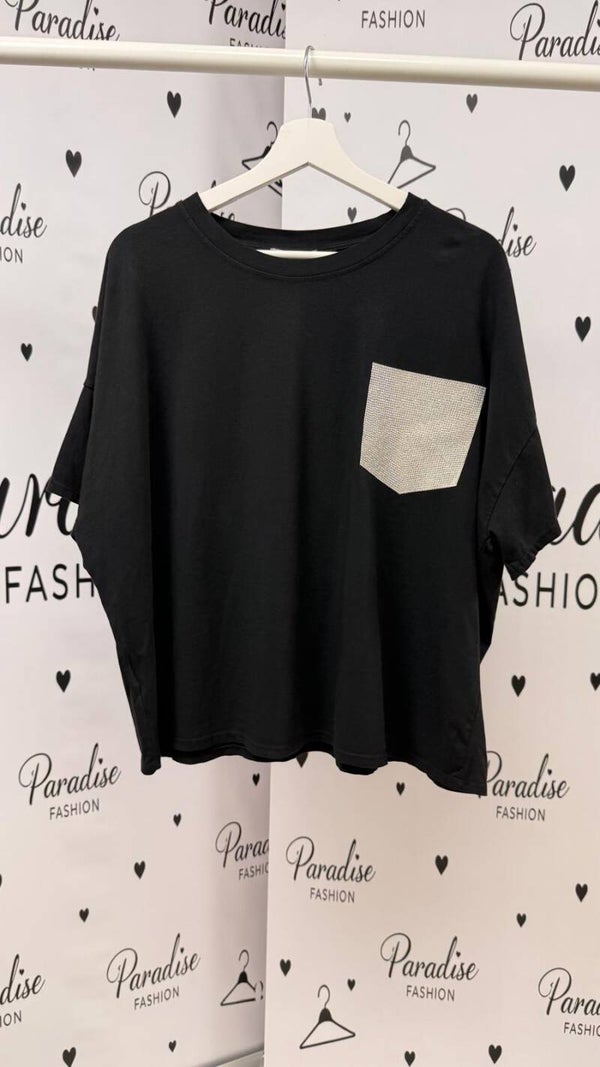 Diamond Pocket Shirt – Schwarz