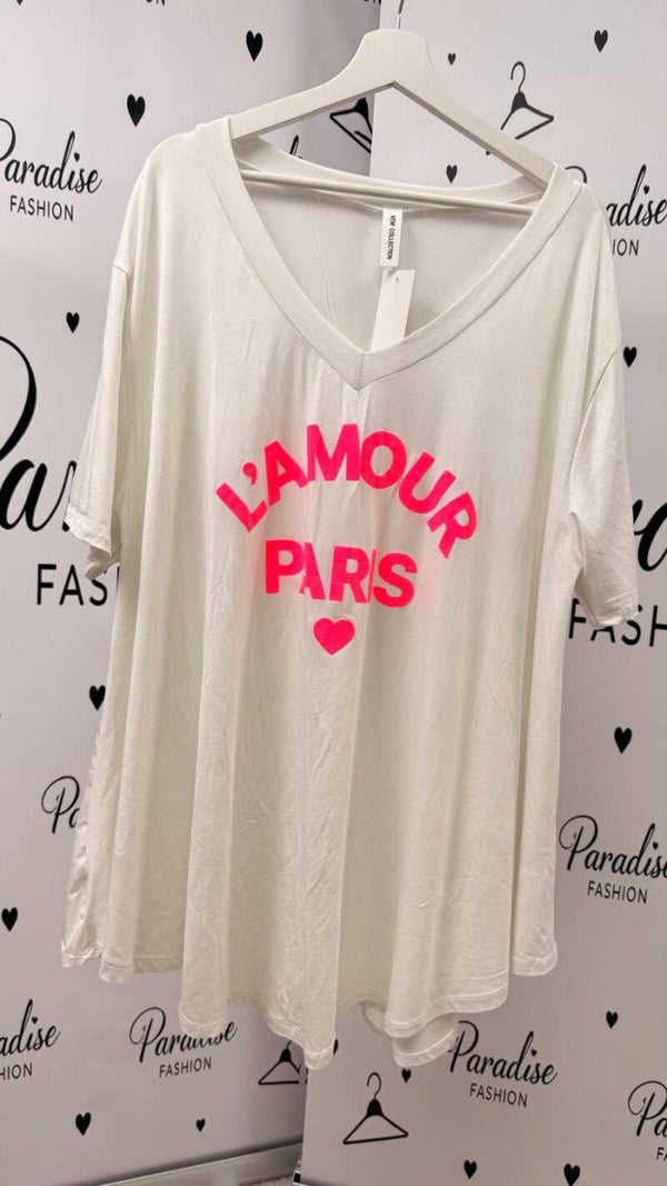 L’Amour Paris Shirt – Weiß