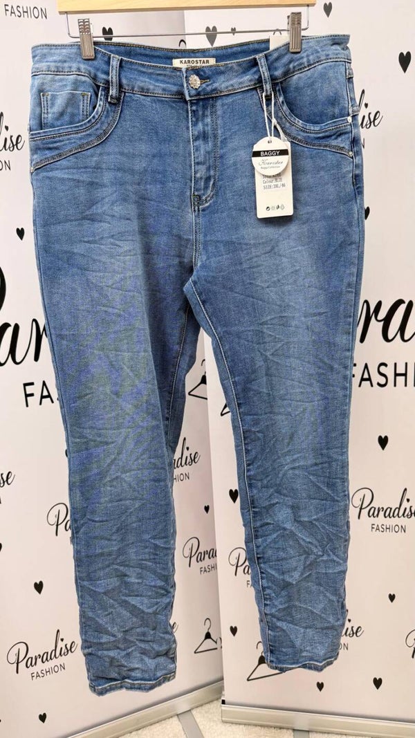 Karostar Baggy Jeans – Light Blue Größe 46