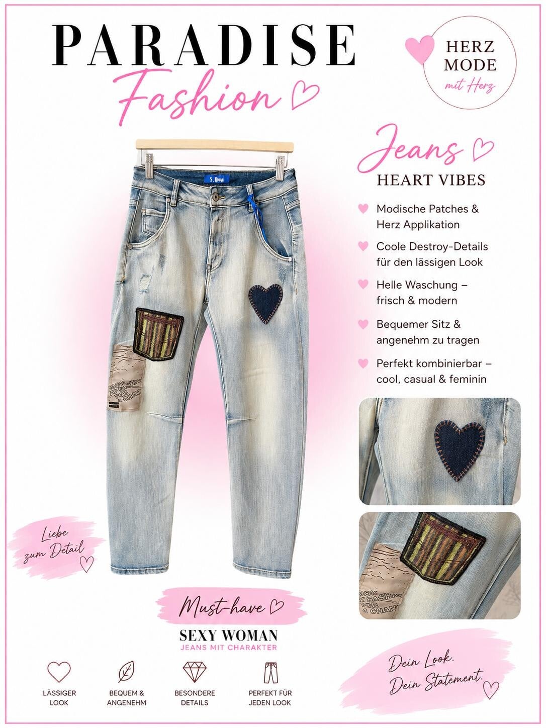 Jeans Heart Vibes