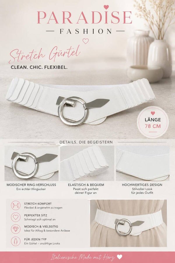 Stretch Gürtel Weiß