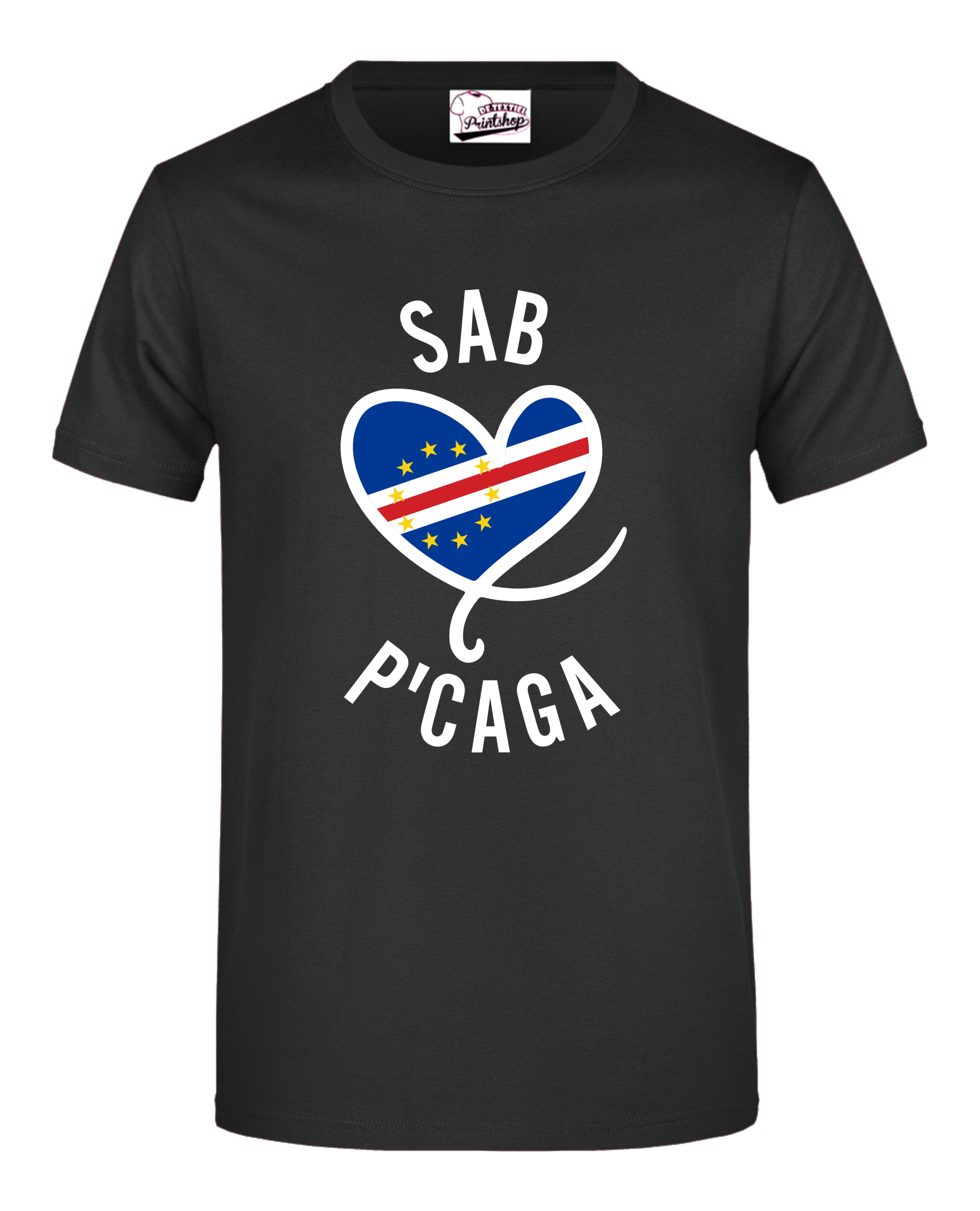 Cabo Verde -T-shirt Caga HM Kleur ZWART