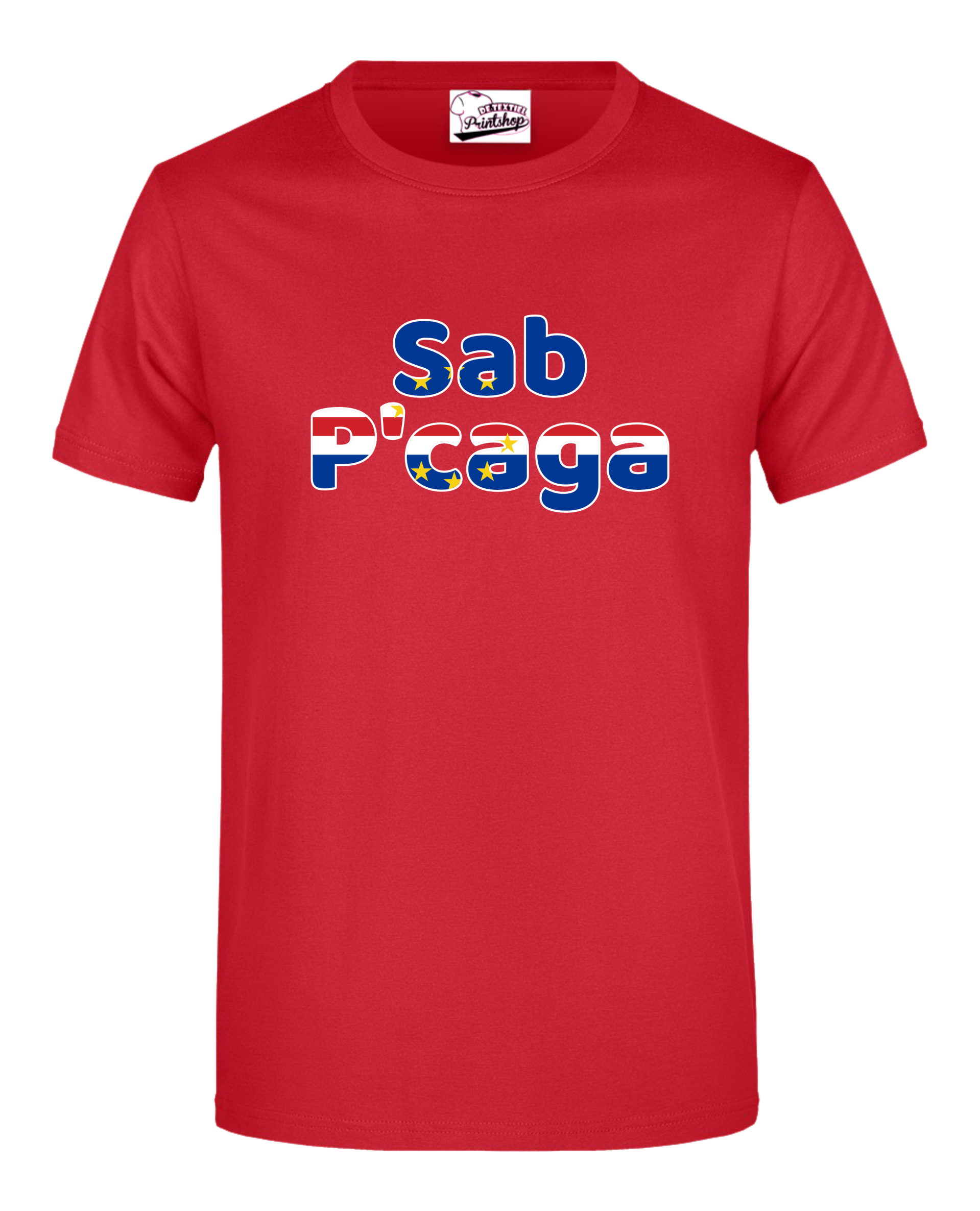Cabo Verde -T-shirt Caga VT Kleur ROOD