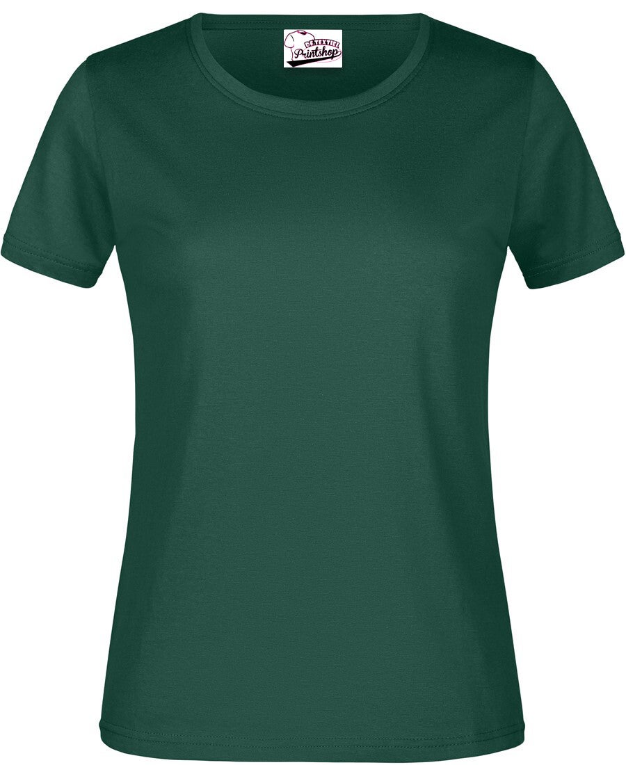 DAMES T-SHIRT HEAVY  GROEN