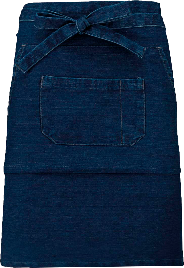 BEDIENINGSSCHORT HALFLANG KLEUR DENIM