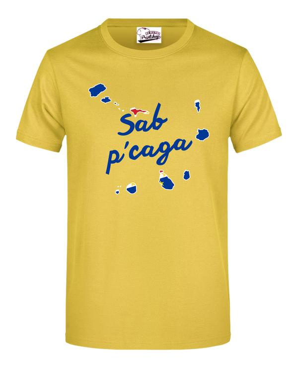 Cabo Verde -T-shirt Caga  Kleur Geel