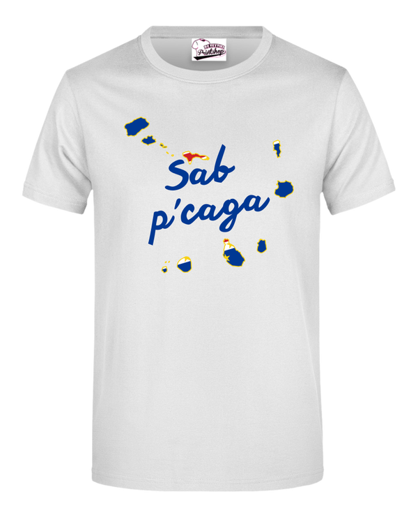 Cabo Verde -T-shirt Caga  Kleur Wit