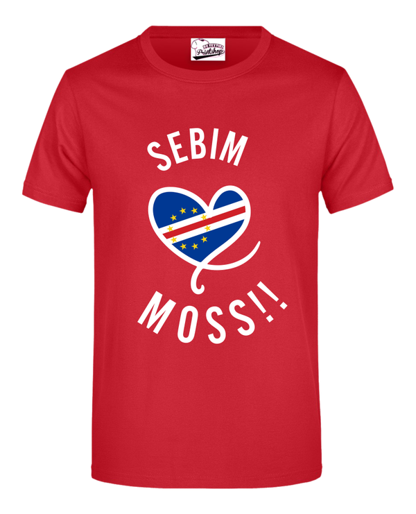 Cabo Verde -T-shirt Moss HM Kleur ROOD