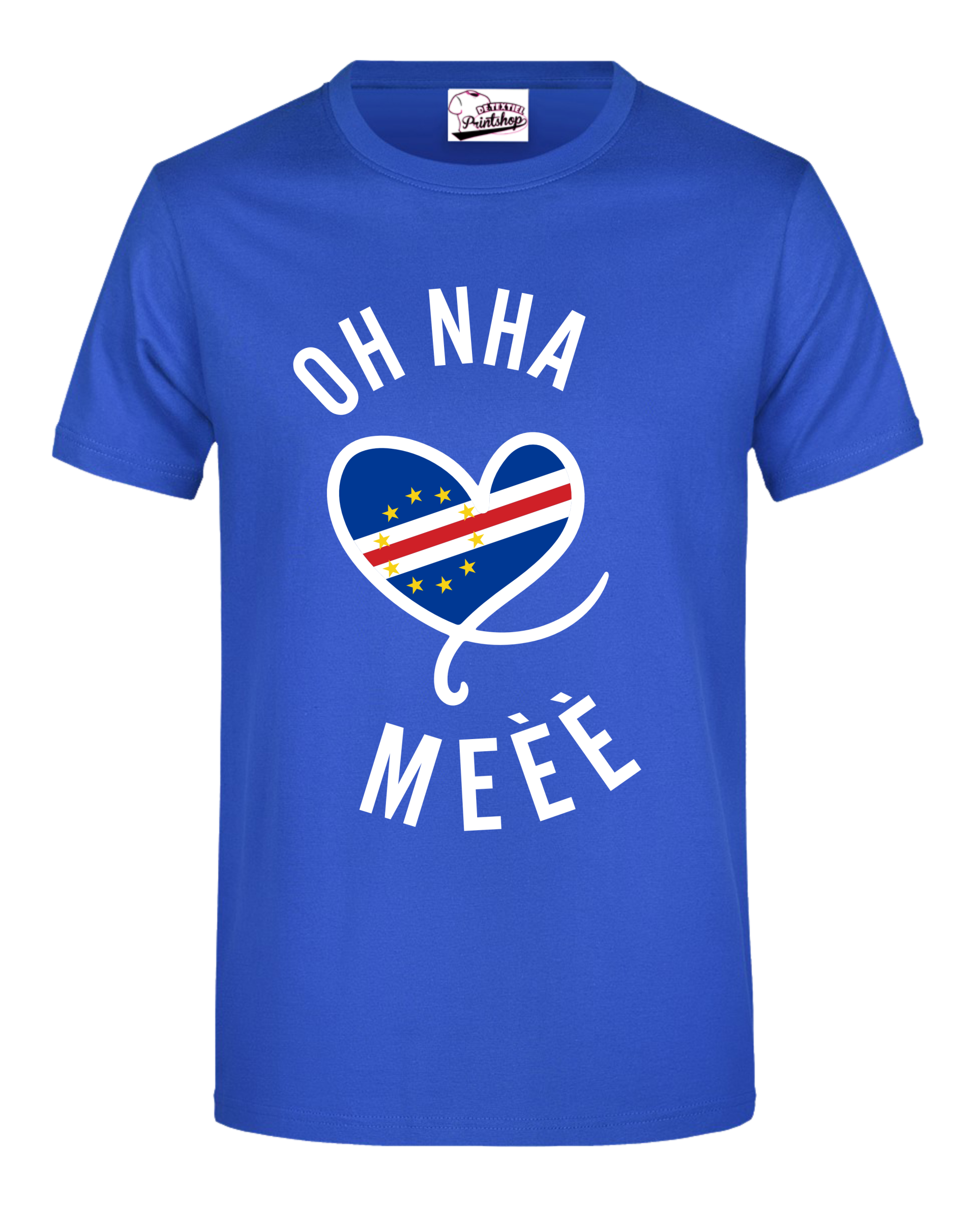 Cabo Verde -T-shirt Meèè HM Kleur ROYAL BLUE