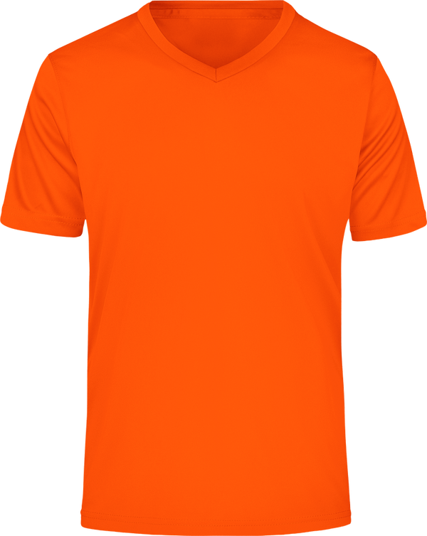 HEREN T-SHIRT V-HALS ORANJE